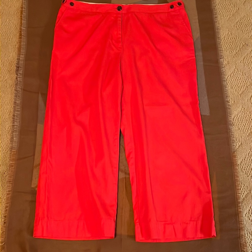Women’s Bright Coral Wide-Leg Pants